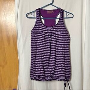 Athleta Purple Multi Stripe Tinker Bra Tank 2 Size Small